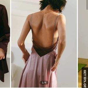 Open Back Satin Dress